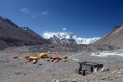 39 Mount Everest North Face Base Camp 5160m With Changzheng Peak, Changtse, Mount Everest, Nuptse Behind The Rongbuk Glacier From Monument Hill.jpg